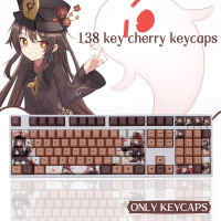 Genshin Impact Keycaps Hutao Youla Game Character Anime Cherry Profile PBT Dye Sublimation Mechanical Keyboard 64 68 84 98Keycap