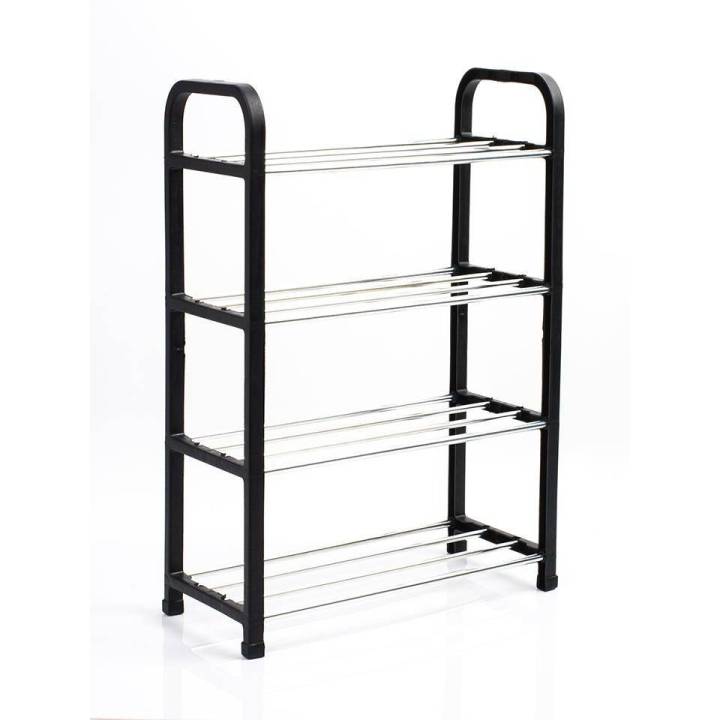 ชั้นวางรองเท้าสแตนเลส-ที่วางรองเท้า-4-ชั้น-stainless-shoe-rack-ชั้นวางรองเท้า-ที่วางรองเท้าหน้าบ้าน-ที่เก็บรองเท้า-ตู้เก็บรองเท้า-ตู้รองเท้า