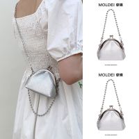 Summer mini silver mini bag female 2023 new Chinese style with cheongsam bag chain Messenger shell bag 【QYUE】