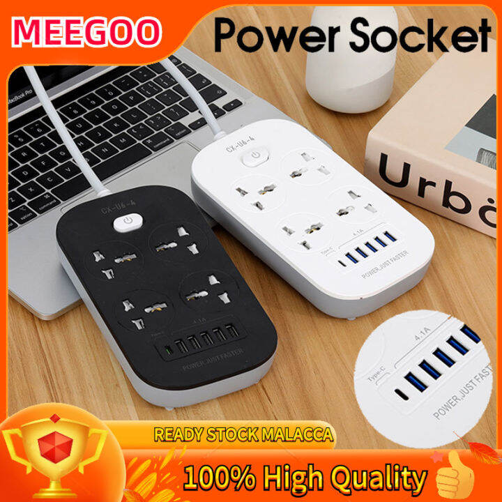 Power Strip UK Plug Universal Socket with 4 power socket + 5 USB ports