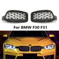 1 ชิ้นสีดำ Diamond Grille Meteor Gaya bemper โมบิลตกแต่งหน้าจอสำหรับ BMW F30 F31 3-Series 2012-2017 พลาสติก ABS