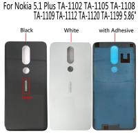 Shyueda 100% ใหม่สำหรับ Nokia 5.1 Plus Ta-1102 Ta-1105 Ta-1108 Ta-1109 Ta-1112 Ta-1120เคสกระจก1199ด้านหลังตัวเครื่อง