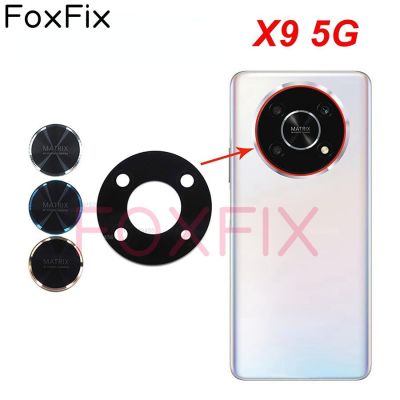 กระจกกล้องมองหลัง Foxfix สำหรับ Honor X9 5G ด้านหลังกล้องกระจกที่เปลี่ยนฝาครอบ + สติกเกอร์กาว ANY-NX3 ANY-NX1