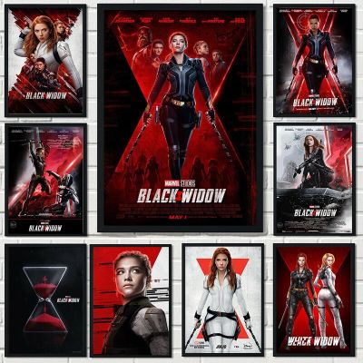 Black Widow ภาพยนตร์ภาพวาดผ้าใบ-Avengers Superhero โปสเตอร์,พิมพ์,Wall Art - Living Room Wall Decor-หนังสือการ์ตูนยอดนิยม Art - Cuadros