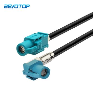 ∈●❡ 1Pcs Vehicle Transmission Fakra HSD LVDS HSD 535 4-Core Cable 4 Pin FAKRA Code Z Female to 90 Degree Connector Shielded BEVOTOP