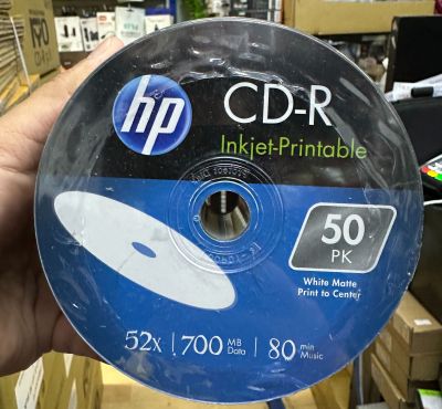CD-R ปริ้น HP ขนาดความจุ 700MB. แพ็ค 50 แผ่น