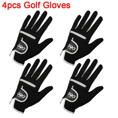 4pcs Black Golf gloves Men left Soft Fabric Breathabal Brand Driving Cycling Outdoor sports Sunscreen Work gloves good quality