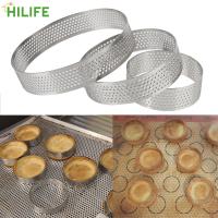 Tartlet Cake Mousse Mould 6 8 10 CM Cookies Pastry Circle Cutter Baking Tools Perforated Tart Mold Pie Ring Stainless Steel Bag Accessories