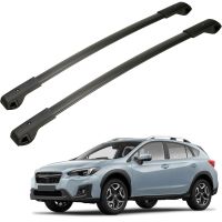 2ชิ้นบาร์ไขว้ชั้นวางของหลังคาในรถครอสบาร์132lbs 60กก. สำหรับ Subaru Crosstrek 2018-2022 Impreza 2017-2022กับรางข้าง