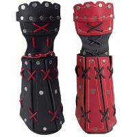 Medieval Samurai Leather Arm Armor Bracer Long Gloves Men Viking Knight Cosplay Gauntlet Wristband Steampunk Fantasy Accessories