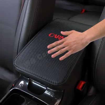 1Pc Car Armrest Pad For Kia Carnival Carbon Fiber Arm Rest Pad Arm Support Cushion Car Accessories Interior