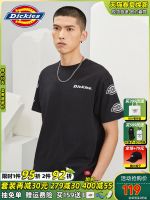 ✿ ✿ Dickies เสื้อยืดแขนสั้นผู้ชายพิมพ์ลายน้ำขึ้นน้ำลงชุดคู่รัก23ฤดูร้อนเสื้อยืดเบสิกใหม่หญิง10360