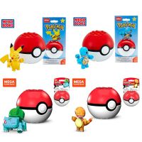 Mega Construx Pokemon Poke Ball Mega Bloks อะนิเมะตัวเลข Charmander Pikachu Jigglypuff อาคารของเล่น Diy ของขวัญสร้างสรรค์