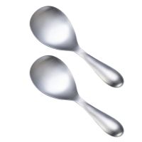 ◙✧▤ 2 Pcs Serving Spoon Kitchen Spoons Non-stick Scoops High Temperature Resistant Home Stainless Steel Durable Rice