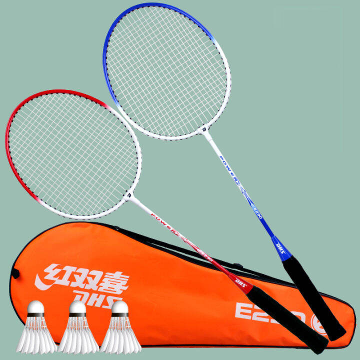 Original DHS 2pcs Badminton Racket Alloy Racket E290 Badminton Set Beginner Training set Lazada PH