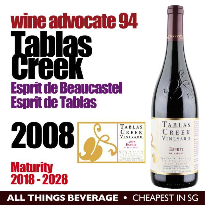 Tablas Creek Vineyards Esprit de Tablas Esprit de Beaucastel 2008 Paso Robles USA FREE