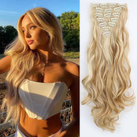 AZQUEEN Synthetic Wave Hair Clip Extension Wig With High Temperature Resistance And Natural Temperament Wig  Hair Extensions  Pads