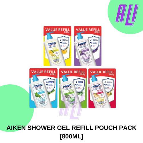 AIKEN SHOWER GEL REFILL POUCH PACK [800ML] Lazada