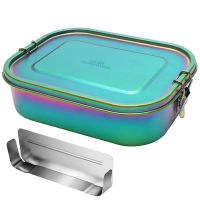 Rainbow Lunch Box For Kids 304 Stainless Steel Bento Snack Food Container Colorful School Storage Boxes For Salad Bread Fruit