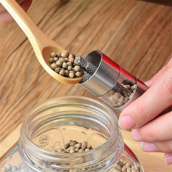 thumb-pepper-grinder-เครื่องบดเกลือสแตนเลส-pepper-mill-เครื่องบดเกลือและพริกไทยขนาดเล็กด้วยมือเดียวหรือคู่มือเดียว