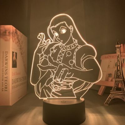 Acrylic Led Night Light Anime Hunter X Hunter Bedroom Decor Light for Kid Child Birthday Gift HXH Illumi Zoldyck Figure 3d Lamp