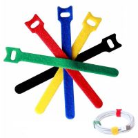 50Pcs Fastening Cable Ties  Reusable Line Management Straps Hook Loop Adjustable Cord Organizer Microfiber Cloth 12*150mm Cable Management