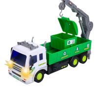 Childrens Remote Control Garbage Truck with Lights, 4WD Recycling Garbage Truck, Toys for Children 2-6 Years Old, Gifts for Boys and Girls