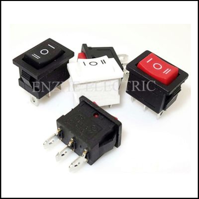 ✳▬✤ 100PCS rocker switch button Car switch (ON)-OFF-(ON) 3Pin rocker switch KCD1-2-123 three-legged rocker power switch