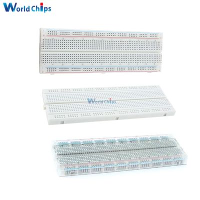 Breadboard 830 Point Solderless PCB Bread Board MB 102 MB102 Test Develop DIY White/Transparent