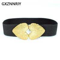 【YF】 Fashion Elastic Waist Gold Color Belts for Accessories 2023 New Korean Wide Prom