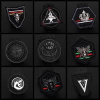 hotx【DT】 Wolf Embroidered Patches An Number Metal Leather Sew on Applique for Jacket Jean Badges