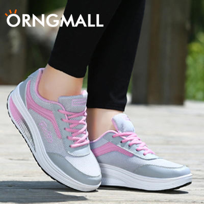 Ordngmall รองเท้ากีฬากลางแจ้งรองเท้าลำลองผู้หญิง,เพิ่มรองเท้าโยกรองเท้ากีฬาระบายอากาศ