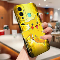 เคส PMP สำหรับ Infinix 10 Play Hot 11 Play 12 Play Hot 12 Play Hot 9 X680 X688C All-Inix กรณีโทรศัพท์ฟิล์ม Pokémon Pikachu การออกแบบเปลือกแข็งเคสป้องกันทนแรงกระแทกกล้องคลุมทั้งหมด