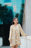 Chic No.9 - Yellow Boho Dress เดรสโทนเหลือง เดรสโบฮีเมี่ยน ?ปัดซ้ายที่รูปเพื่อดูขนาดสินค้า