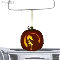 Pumpkin Car Pendant Halloween Acrylic Pumpkin Face Car Pendant Halloween Creative Hanging Car Ornament Car Rear View Mirror