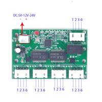 Fast Switch Mini 5 Port Ethernet TAP Switch 10100Mbps Network Switch HUB Pcb Module Board For System Integration Module