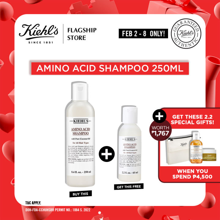 Kiehls Amino Acid Shampoo Shampoo With Coconut Oil And Amino Acids