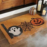 Halloween Door Mat Car Bedroom Cartoon Cat Bath Rug Non-Slip Toilet Mat Entrance Bathroom Absorbent Mat Anti-slip Doormat