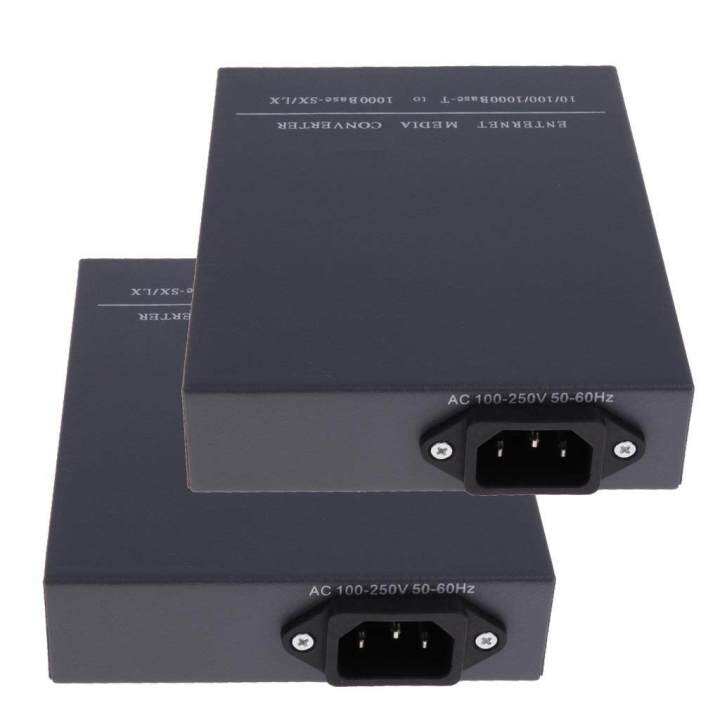 LazaraMall 1 Pair Of 10/100/1000M Gigabit Ethernet Media Converter ...