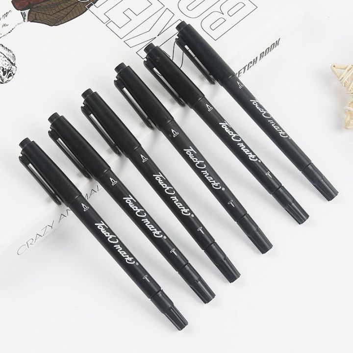 1-pc-black-dual-head-black-permanent-marker-pen