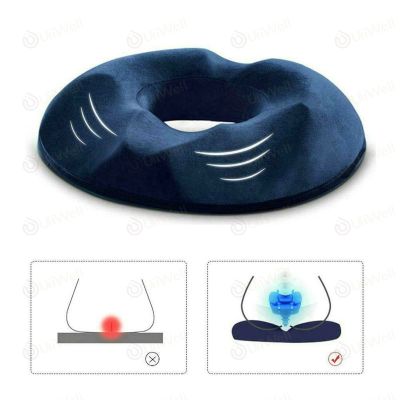 หมอนโดนัท เมมโมรี่โฟม ออกแบบตามหลักสรีระการนั่ง Ergonomic Donut Pillow, Seat Cushion  เบาะก้นปลอกหมอนปลอกหมอนอิงเบาะผู้หญิงผู้ชายสีขาวเบาะโฟมเบาะปลอกหมอนอิงสำหรับผู้หญิง COD หน่วยความจำโฟมโล่งใจริดสีดวงทวารเสื่อ