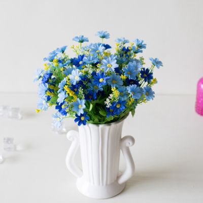 hotx【DT】 31cm 28Heads Artificial Gerbera Branch Wedding Birthday Room Desktop Fake Flowers