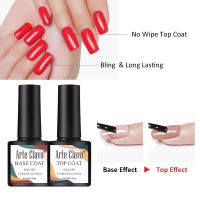 Arte Clavo Top Coat Base Coat Nail Primer For Nails Vernis Semi Permanant UV LED Lamp Fast Dry Soak Off Polish Gel Gellak 8ml