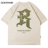 Harajuku Suede T เสื้อ Y2K Hip Hop Letter แขนสั้น Tshirt Streetwear ผู้ชายแฟชั่น Vintage Casual หลวมเสื้อด้านบน