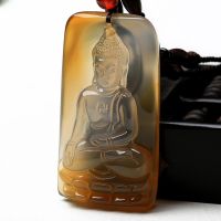 100 real chalcedony jade pendant natural buddha guanyin pendant jade necklace jade gift for friends