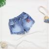 207 - quần jeans short bé gái  quần áo trẻ em xuất khẩu - ảnh sản phẩm 1