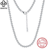 Rinntin Italian 2.5mm3.0mm Cubic Zirconia Bezel-Set Tennis Necklace for Women 925 Sterling Silver Tennis Chain Jewelry SC52