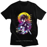 เสื้อยืดคอกลม Camiseta de Manga corta para hombres, camisa de Anime de estética Vaporwave, Hyakkimaru, de algodón, Haraj  4E8H