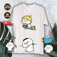 Quby เสื้อยืด ผ้าฝ้าย 100% พิมพ์ลายกราฟฟิคอิโมจิน่ารัก คุณภาพสูง 36-39