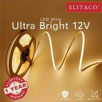 {ItalyNest shop}โคมไฟแถบไฟ LED คลื่น E² ยาว5เมตร,ยืดหยุ่นสว่างเป็นพิเศษ12V 3000K 4000K 6000K โคมไฟคอมพิวเตอร์ E2ซังข้าว2835